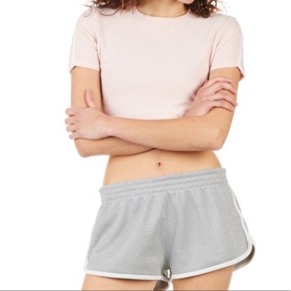 Conv&MileyCyrus SET: Boxy Short+GlitterTop Grey - Picture 6 of 7